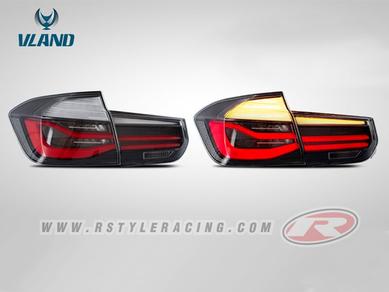 ไฟท้าย LED สำหรับ BMW F30 พื้นดำโคมขาว งาน VLAND R-Style Racing ชุดแต่งรอบคัน และ ประดับยนต์